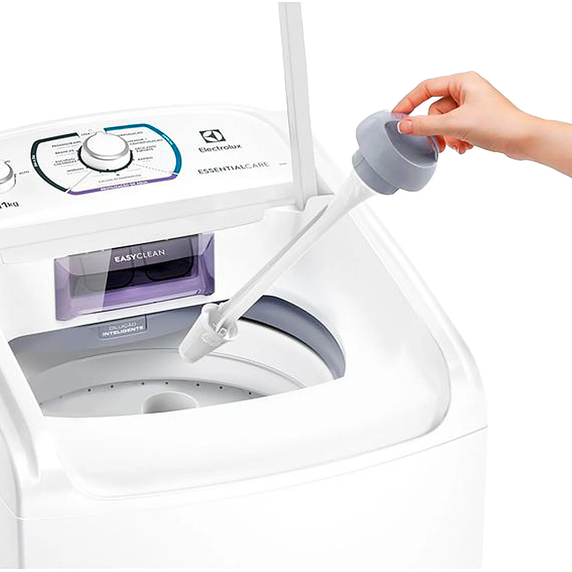 Máquina de Lavar Electrolux Essential Care 11kg Automáticat Top Load LES11 - Branco - 110 Volts