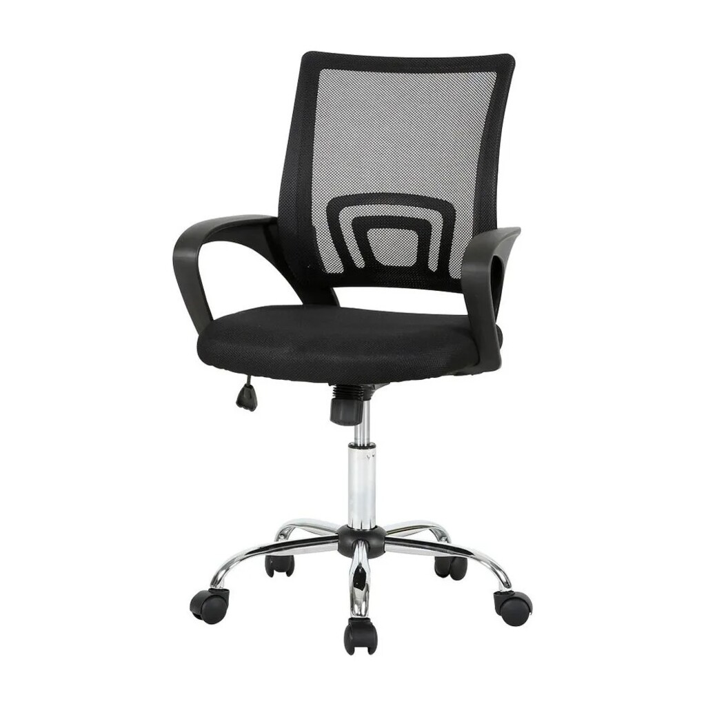Cadeira Giratória com Braço Estofada Tela Mesh Preto Executive Cromada Multi - GA197