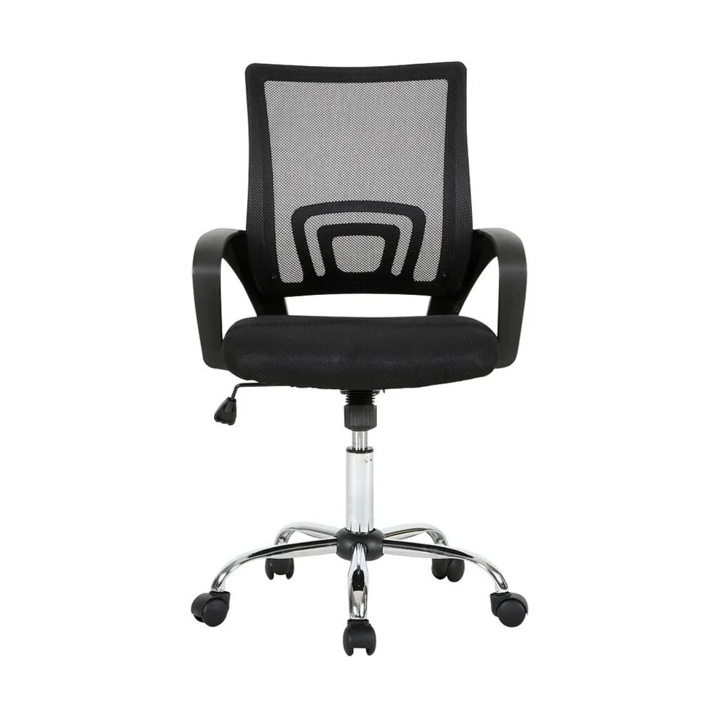 Cadeira Giratória com Braço Estofada Tela Mesh Preto Executive Cromada Multi - GA197