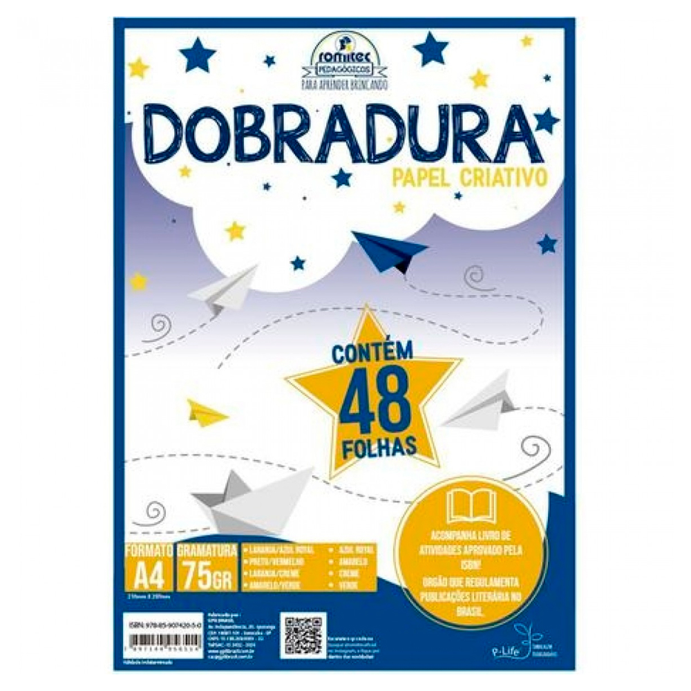 Papel Dobradura A4 Romitec 48 Folhas 8 Cores 5651RL