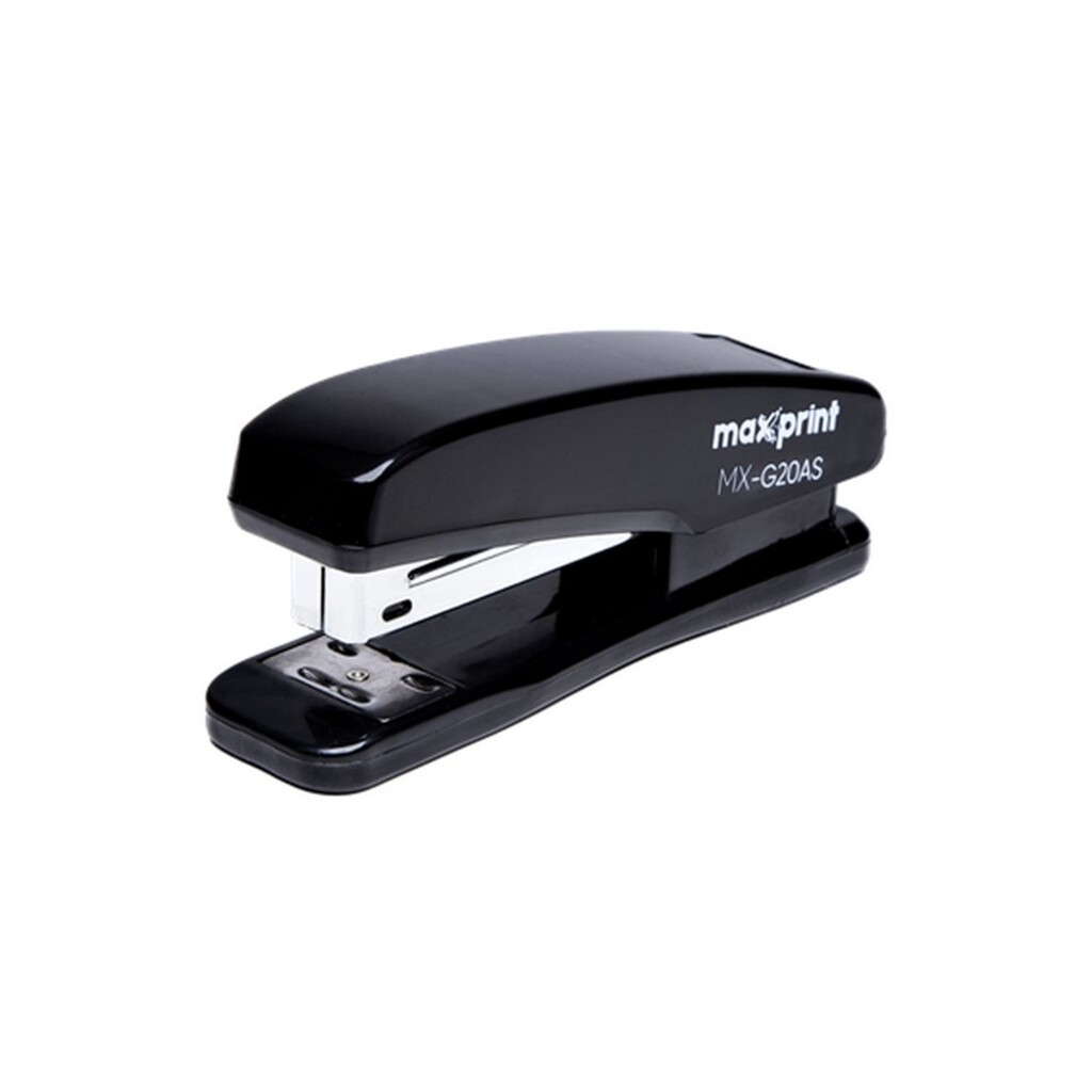Grampeador de Mesa Plástico 20 Folhas Preto Maxprint MX-G20AS - Unitário - 71000029
