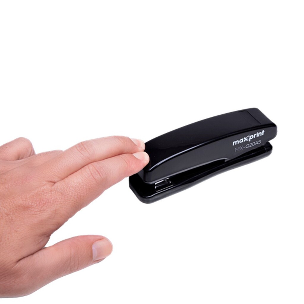 Grampeador de Mesa Plástico 20 Folhas Preto Maxprint MX-G20AS - Unitário - 71000029