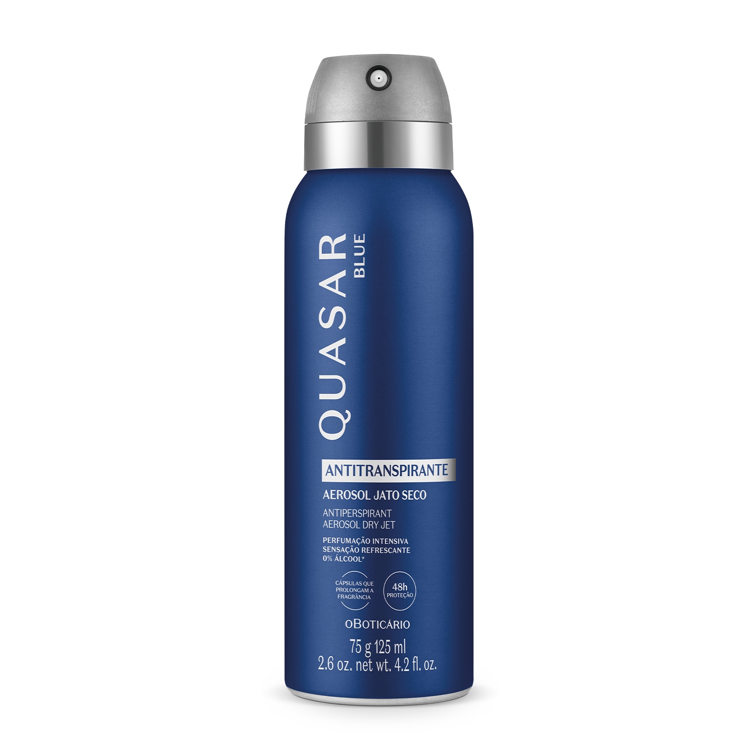 Desodorante Antitranspirante Aerossol Quasar Blue 75g/125ml