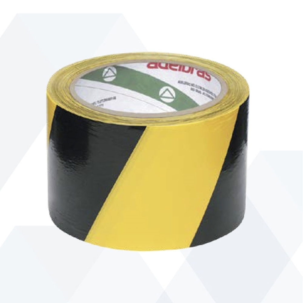 Fita Zebrada Adelbras 100 Metros 7 Centímetros Amarelo e Preto Unitário - 0686000002