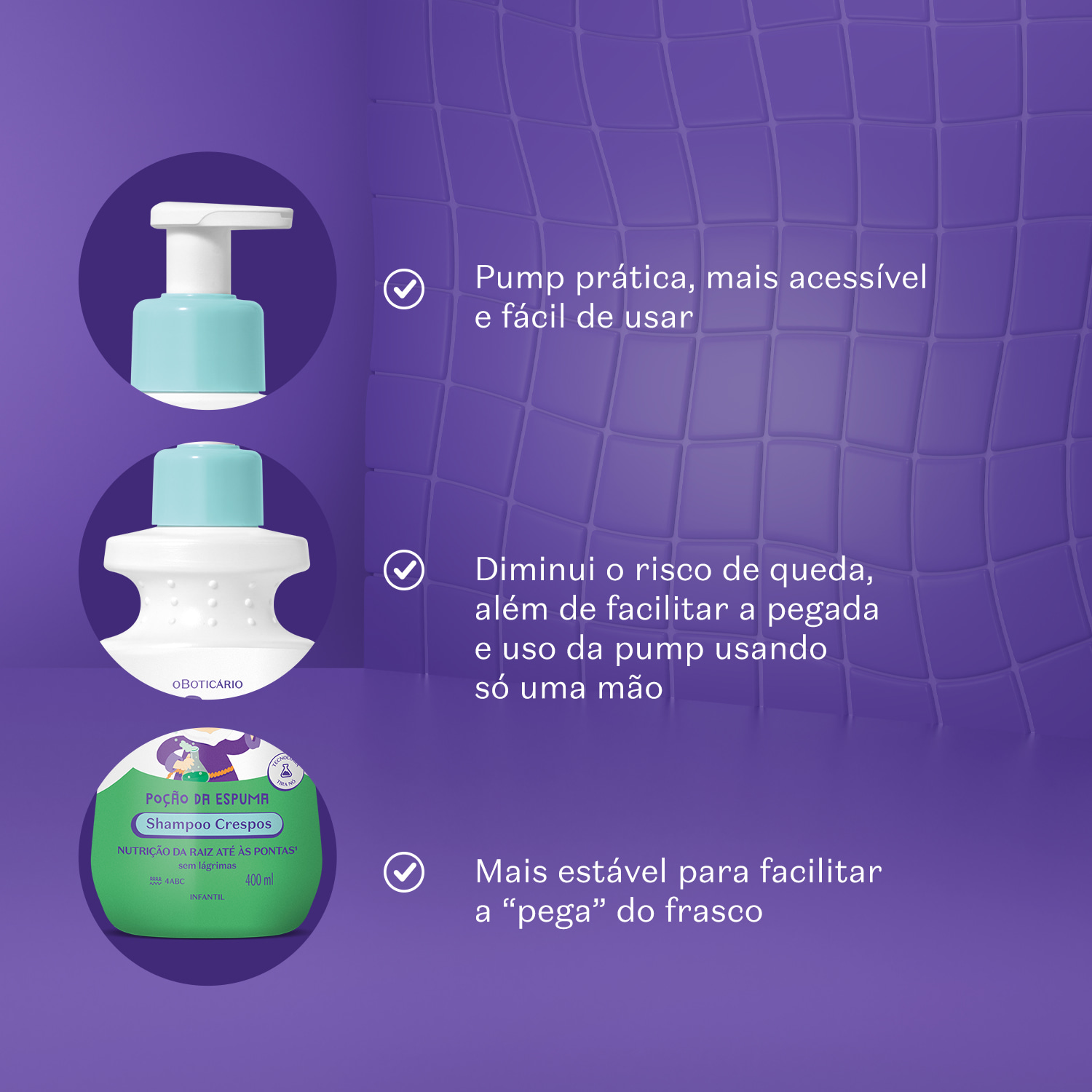 Shampoo Infantil Cabelos Crespos 4 ABC Dr.Botica Poção da Espuma 400ml