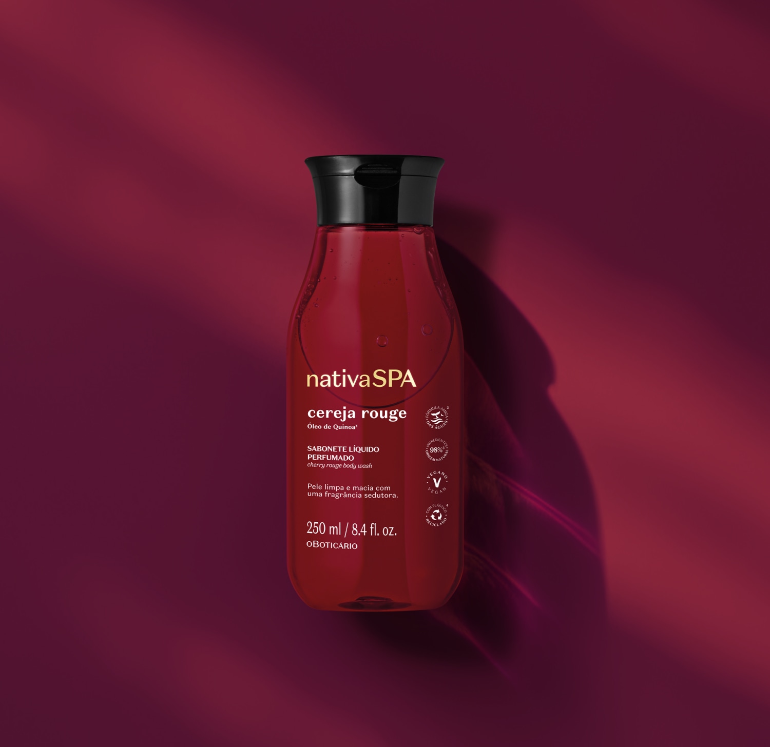 Sabonete Líquido Perfumado Nativa Spa Cereja Rouge 250ml