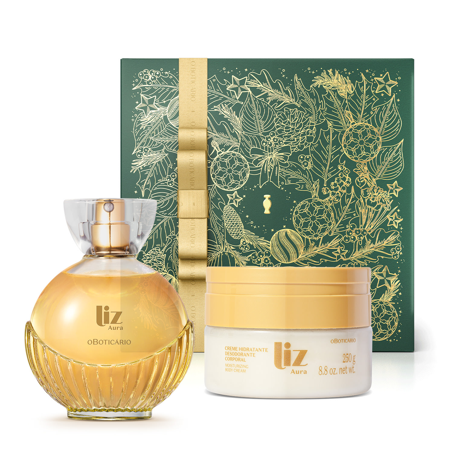 Combo Presente Novo Liz: Desodorante Colônia 100ml + Creme Hidratante Desodorante Corporal 250g + Caixa Presenteável