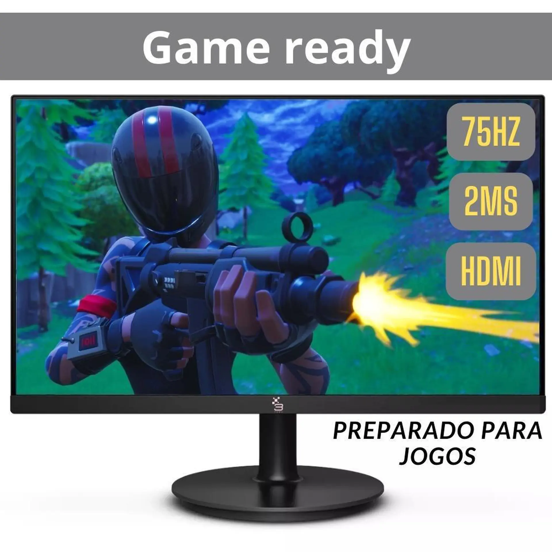 Monitor 3Green M195WHD LED 19.5" HD 75Hz HDMI VGA - Preto - Bivolt