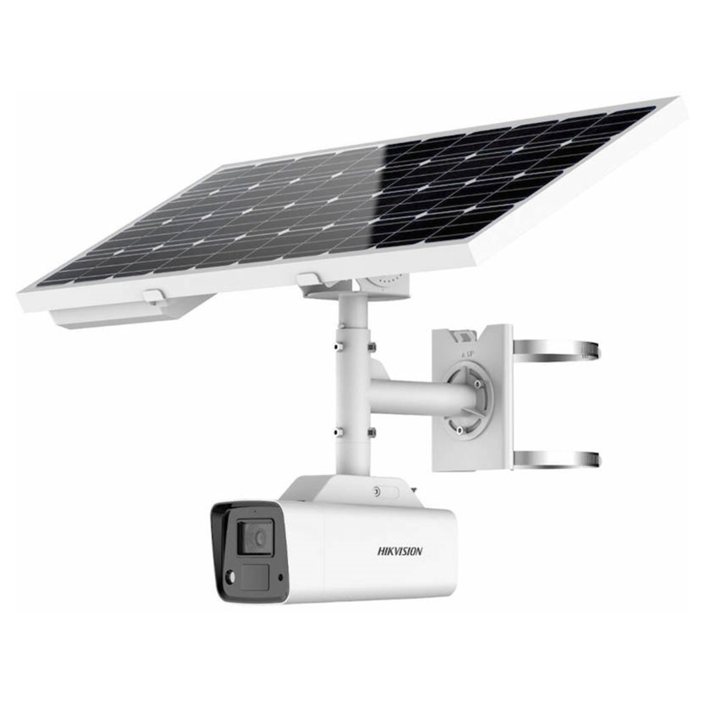 Câmera CFTV IP PoE DS-2XS6A87G1-L/C32S80 Bullet 8.0MP UltraHD 4k IR 30m Lente 2,8 Kit Placa Solar e Suporte Hikvision