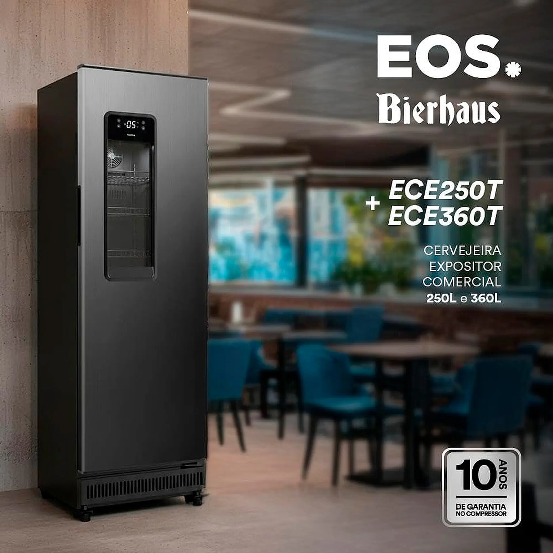 Cervejeira EOS 250L Frost Free B201977 - Black Inox - 220 Volts
