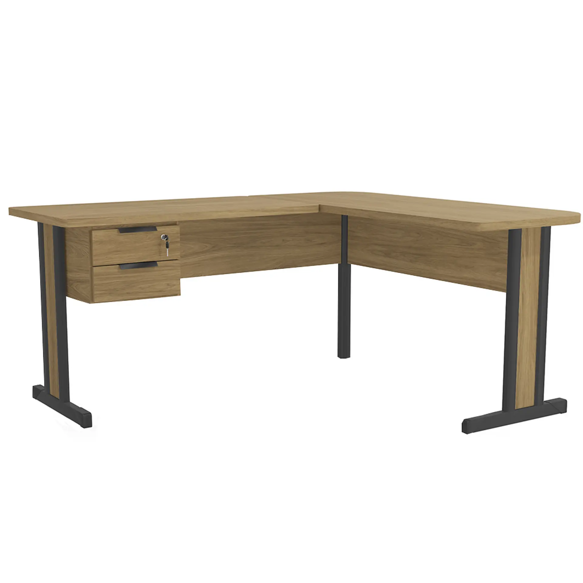 Mesa de Escritório 2 Gavetas Estrutura em MDP Versatile Kappesberg - Itapua