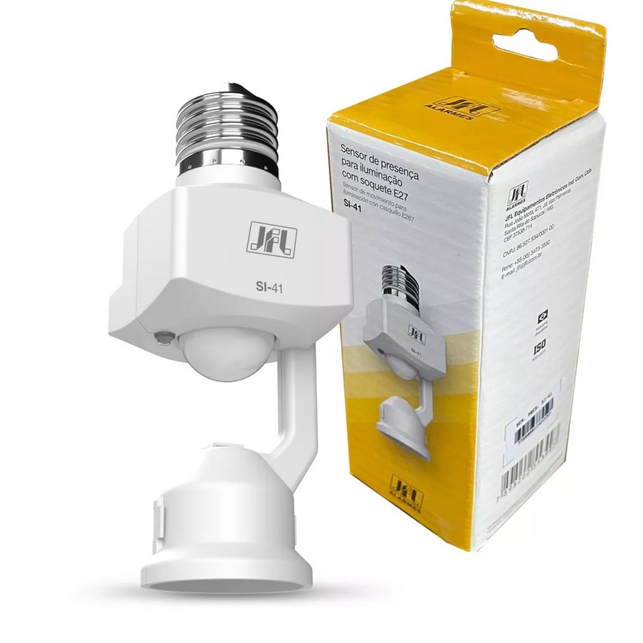 Sensor de Presença para Iluminação Fotocélula Soquete JFL SI41