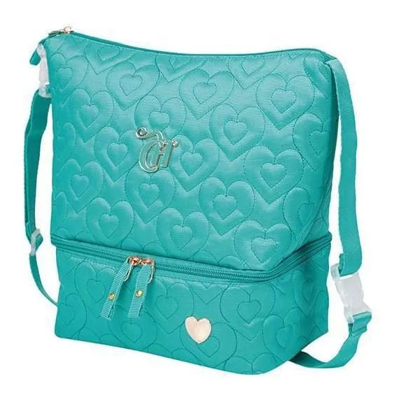 Lancheira Sestini Capricho Crush com 2 Compartimento Turquesa