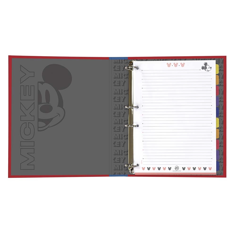 Caderno Fichário DAC Universitário Mickey Colegial 48 Folhas