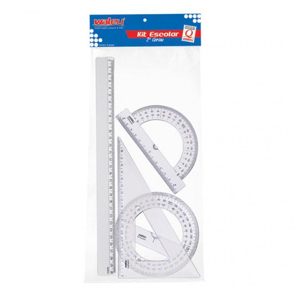 Kit Escolar Waleu 2 Graus com 4 Peças