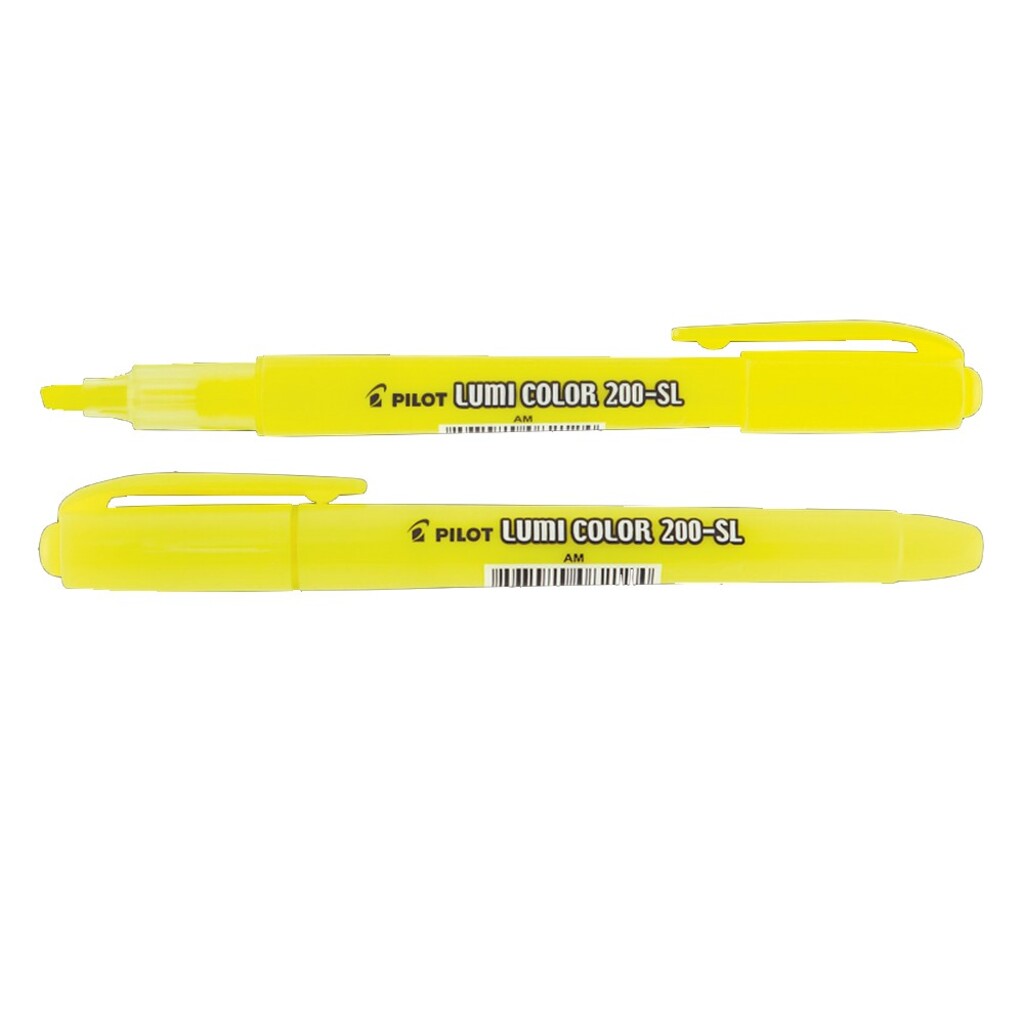 Caneta Marca Texto Amarelo Lumi Color 200-SL Caixa com 12 Unidades - Pilot - 1440002CX012AM