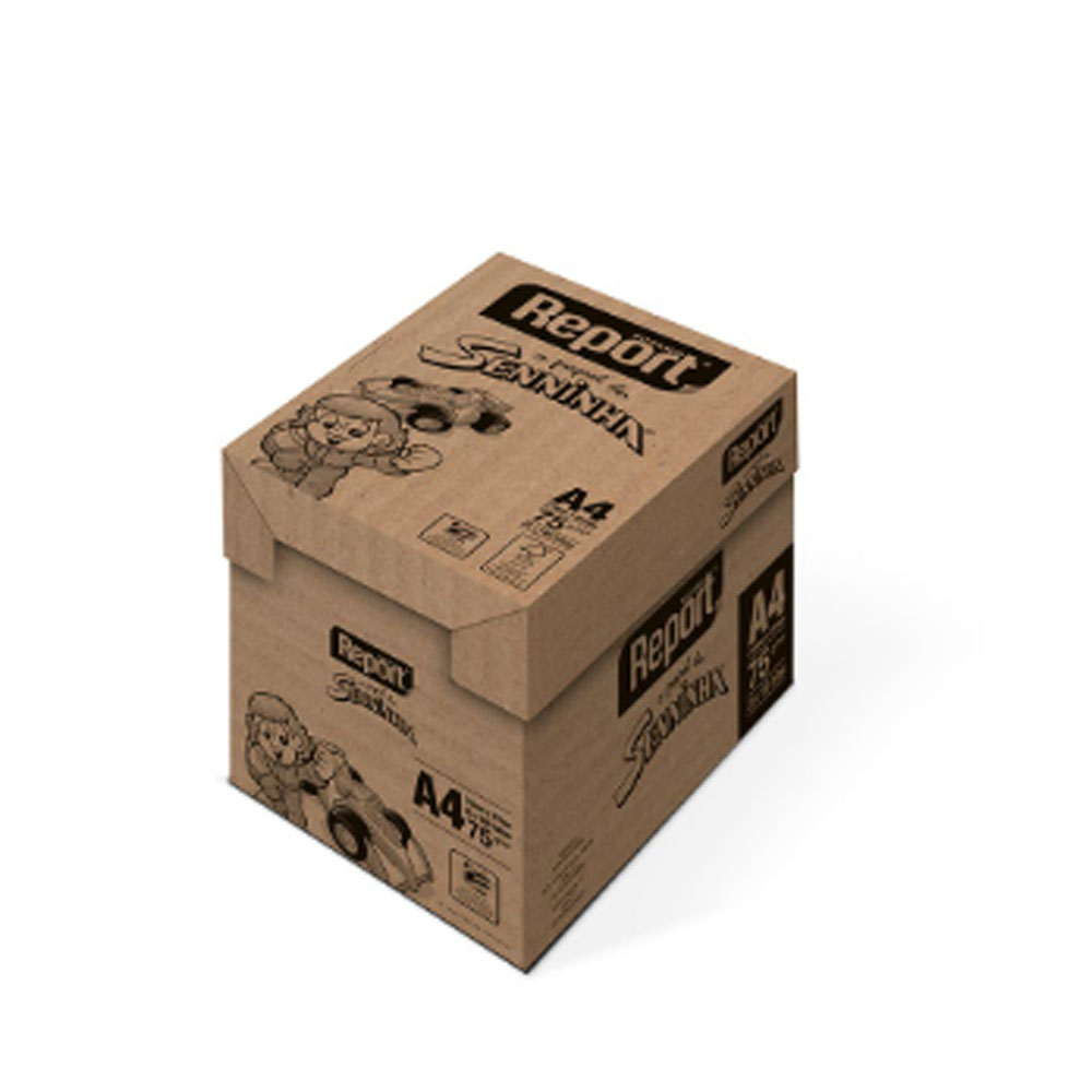 Papel A4 Branco Senninha Report 25 Resmas 100 Folhas 210 x 297 75g 20061135