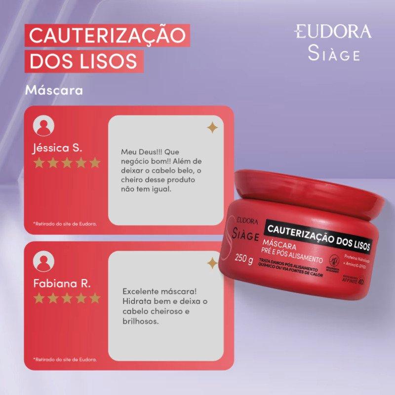 Máscara Capilar Siàge Cauterização dos Lisos 250g Eudora