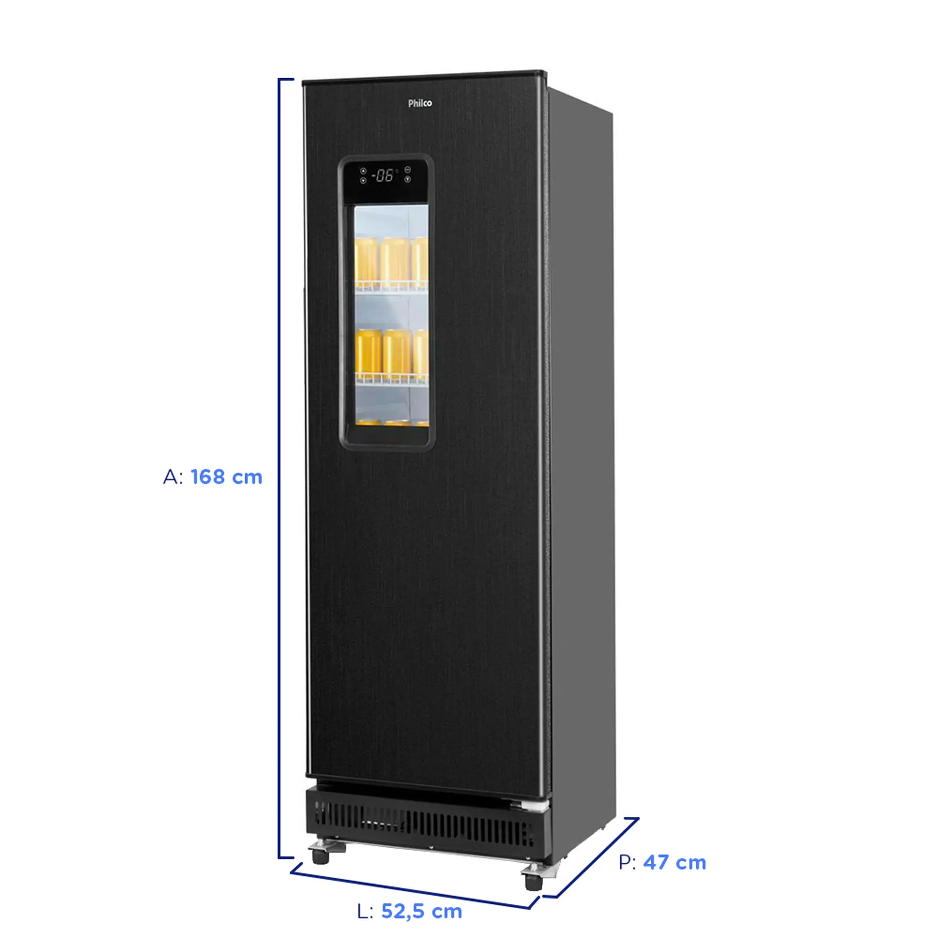 Cervejeira Philco 250L Controle Digital PCV25A - Black Inox - 220 Volts