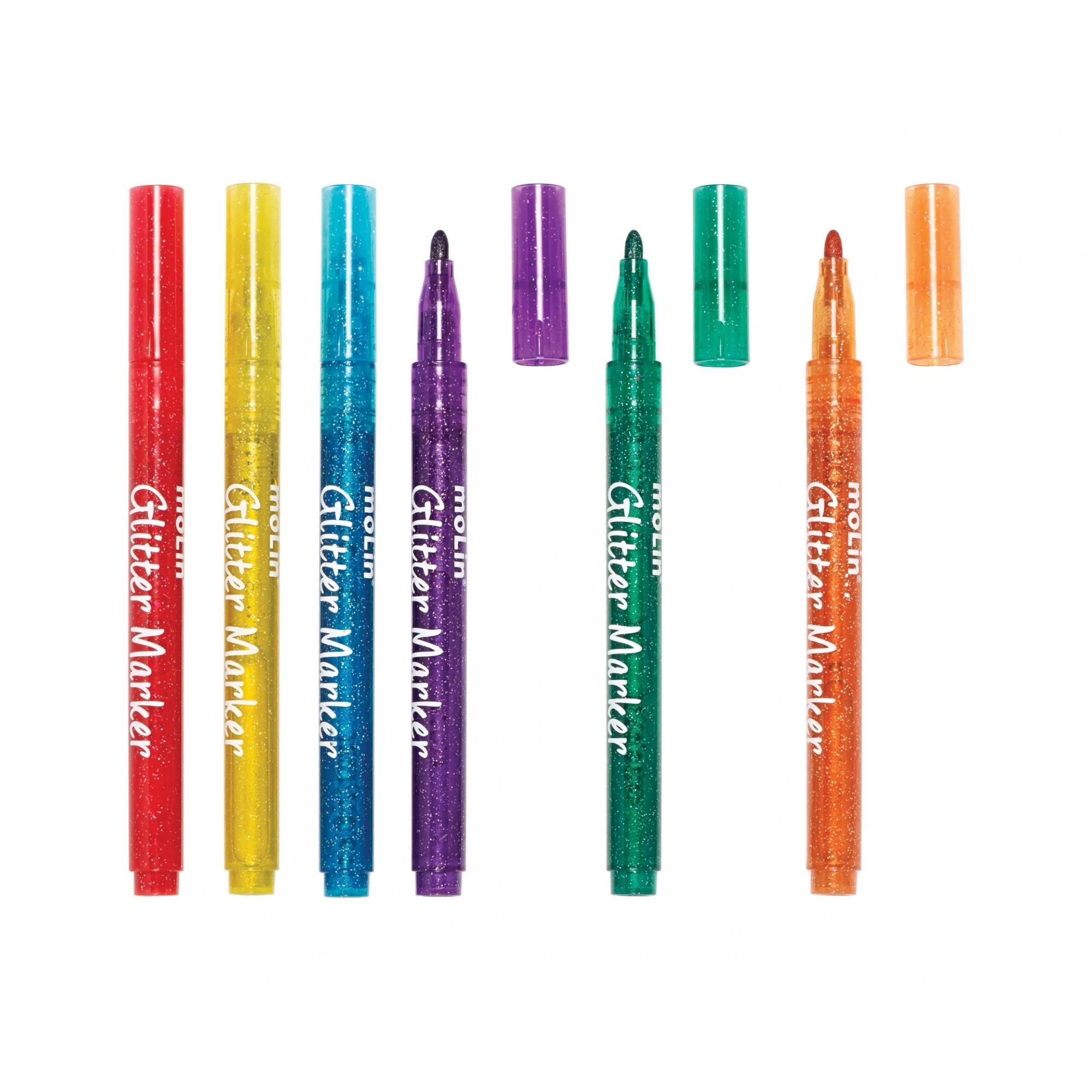 Marcador Artístico Molin Tinta Metálica com Glitter Unidade Cores Sortidas