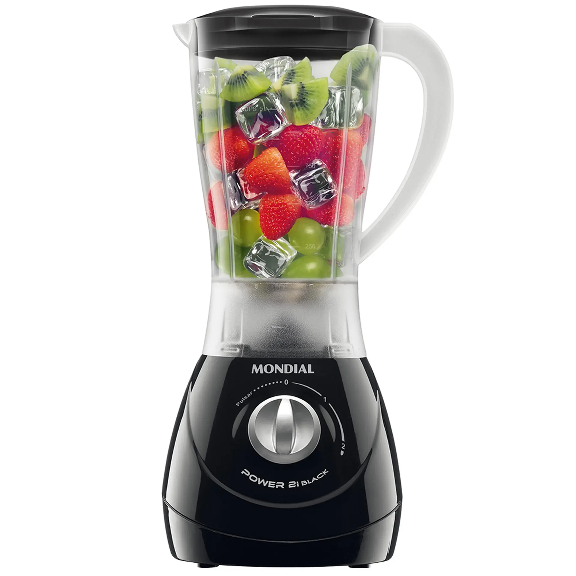 Liquidificador Mondial Power Black 2L 550W 2 Velocidades L-29 - Preto - 110 Volts