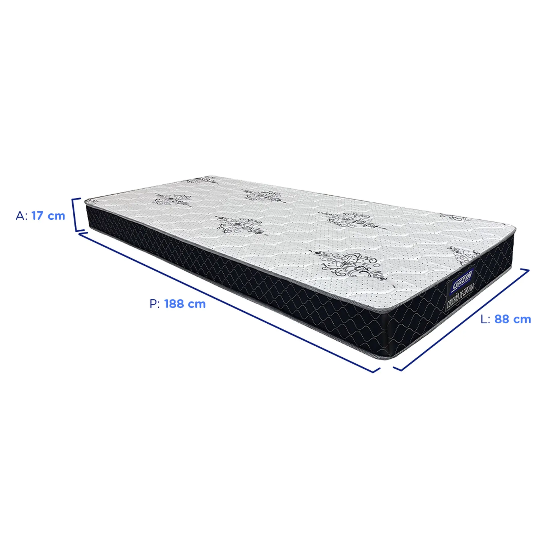 Colchão Solteiro Espuma D33 Gazin Supreme 88x188cm