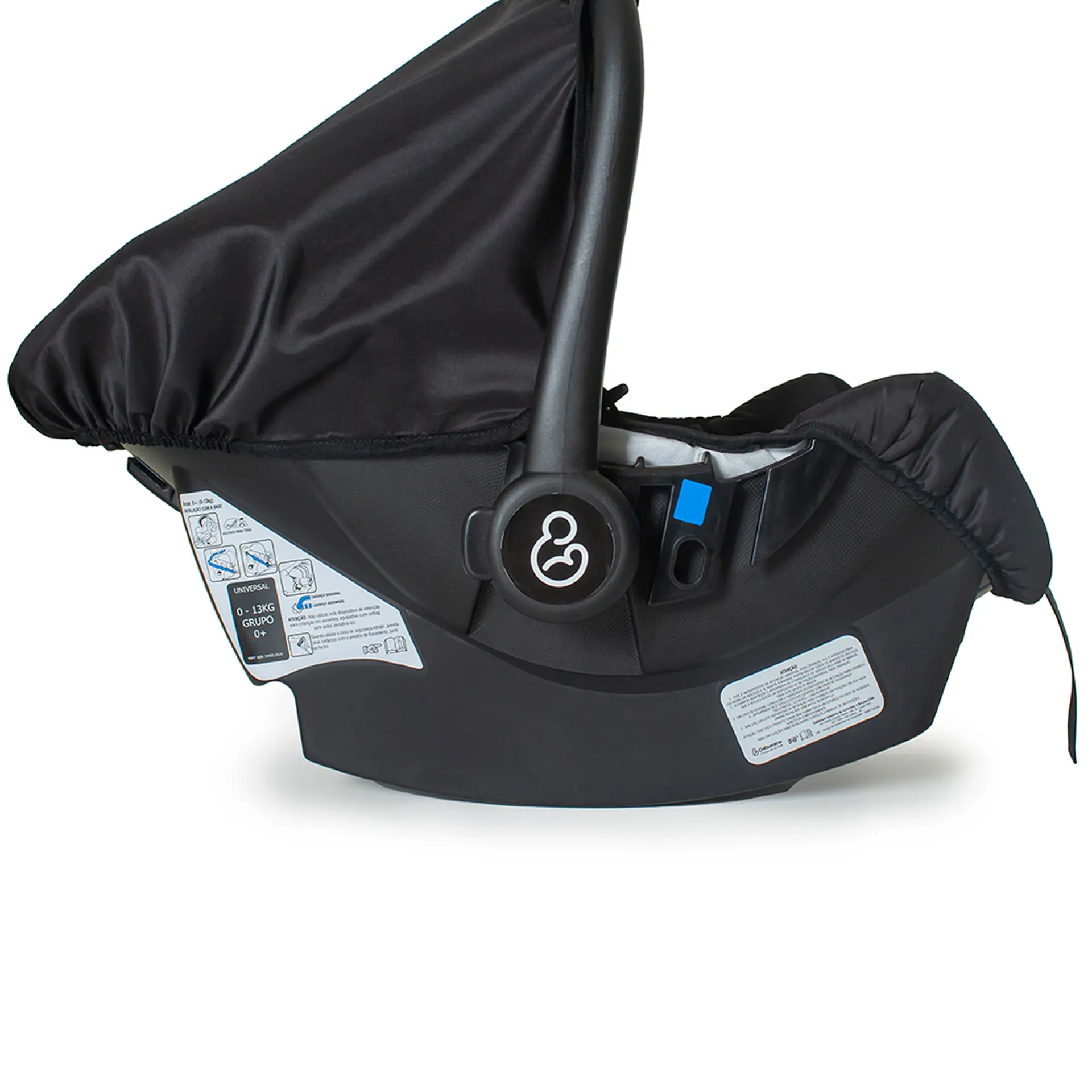 Bebê Conforto Galzerano Gride até 13 kg com Capota Removível - Preto