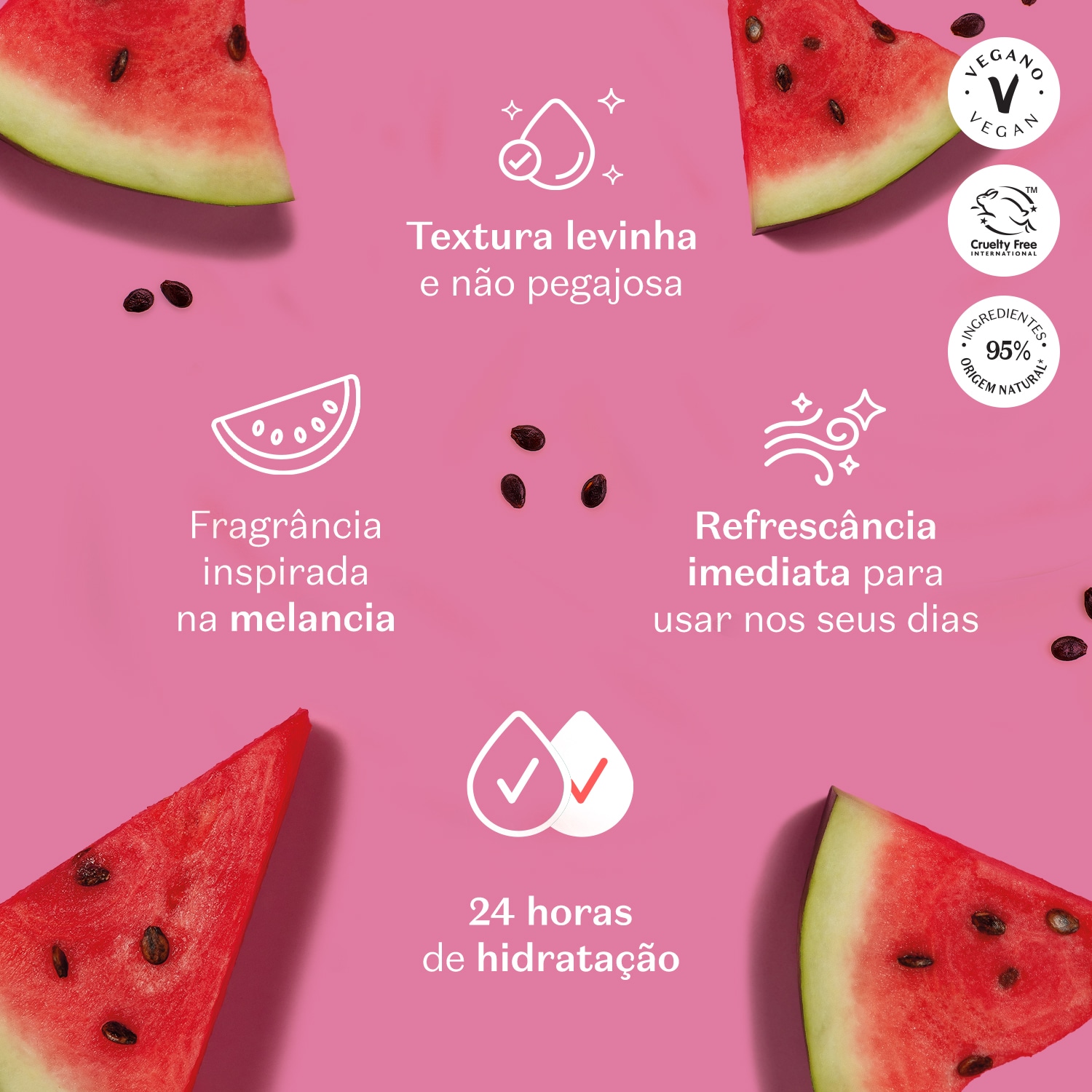 Gel Desodorante Hidratante Refrescante Cuide-se Bem Melancia 200g