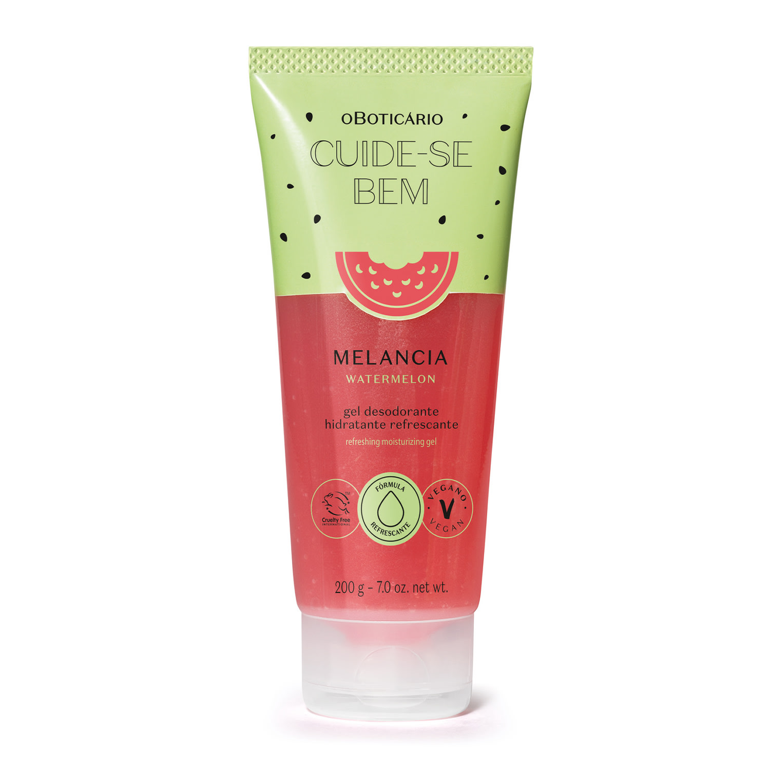 Gel Desodorante Hidratante Refrescante Cuide-se Bem Melancia 200g