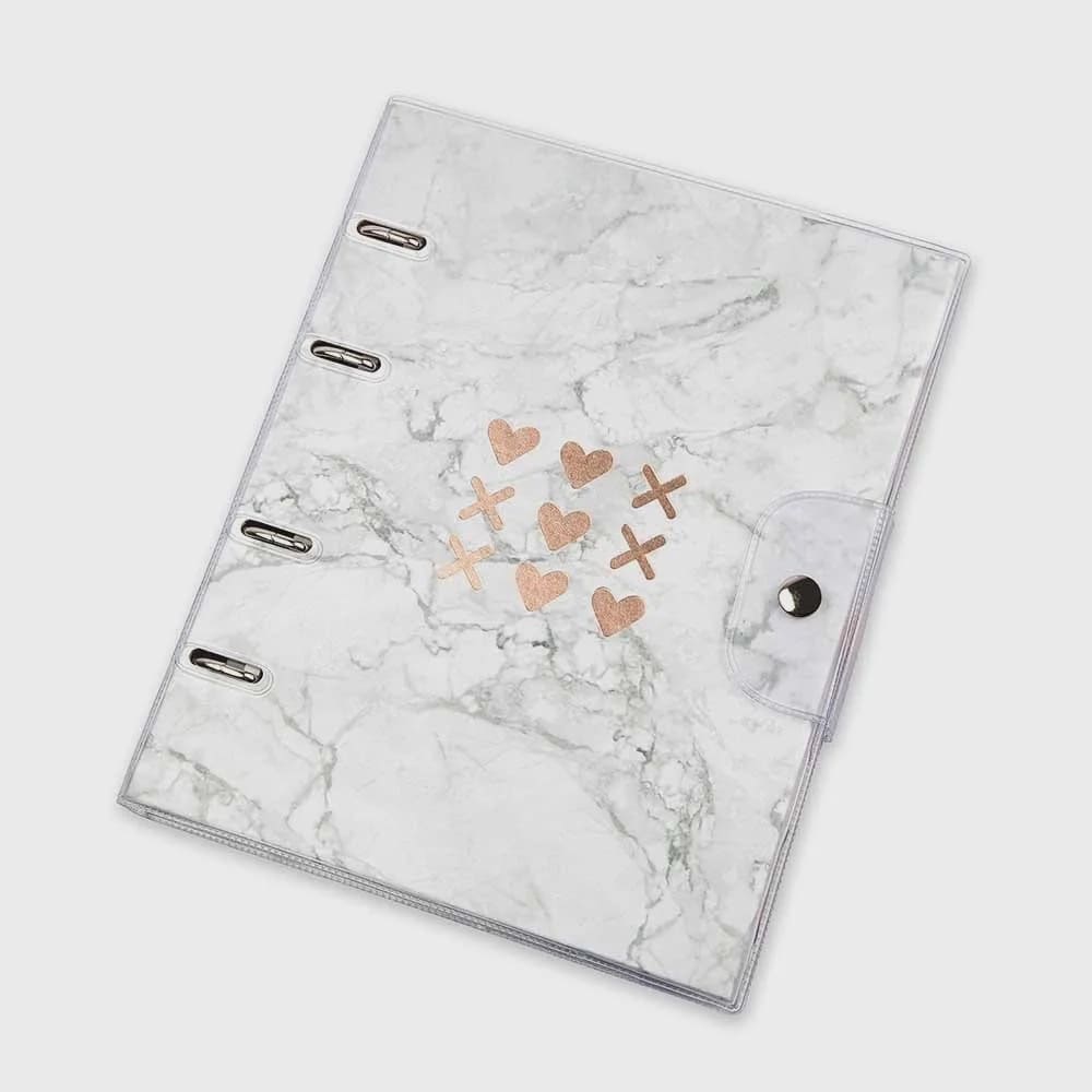 Caderno Argolado Ótima Stone Ultra Geométrico Mármore