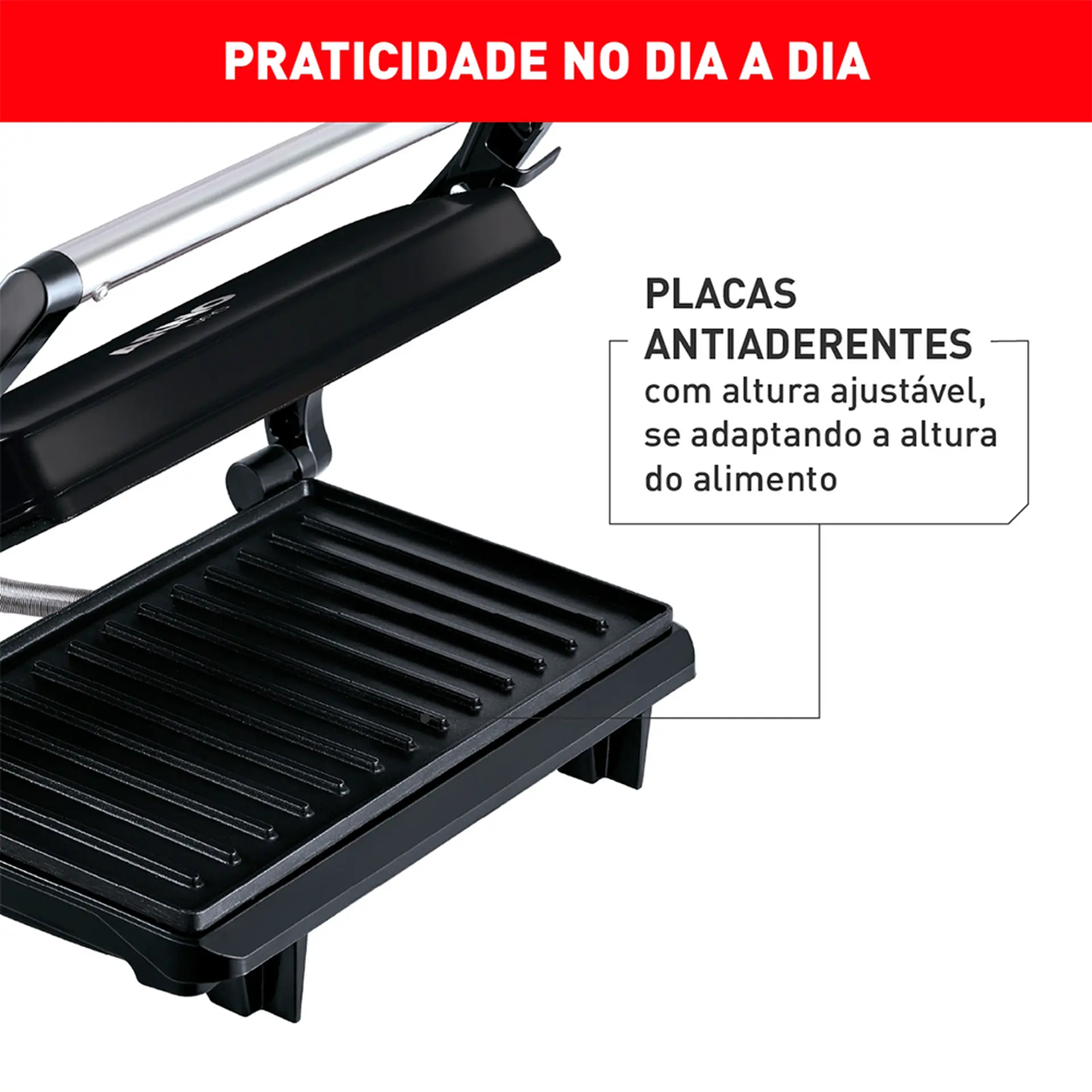 Grill Sanduicheira Arno Panini GPTO 850W - Preto - 110 Volts