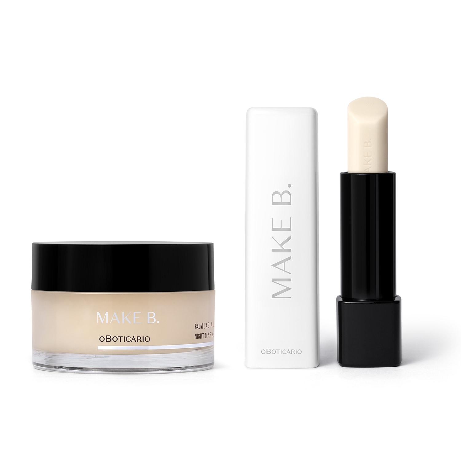Combo Balm Labial Noturno Make B.: Night Mask 9g + Night Peeling 3,6g
