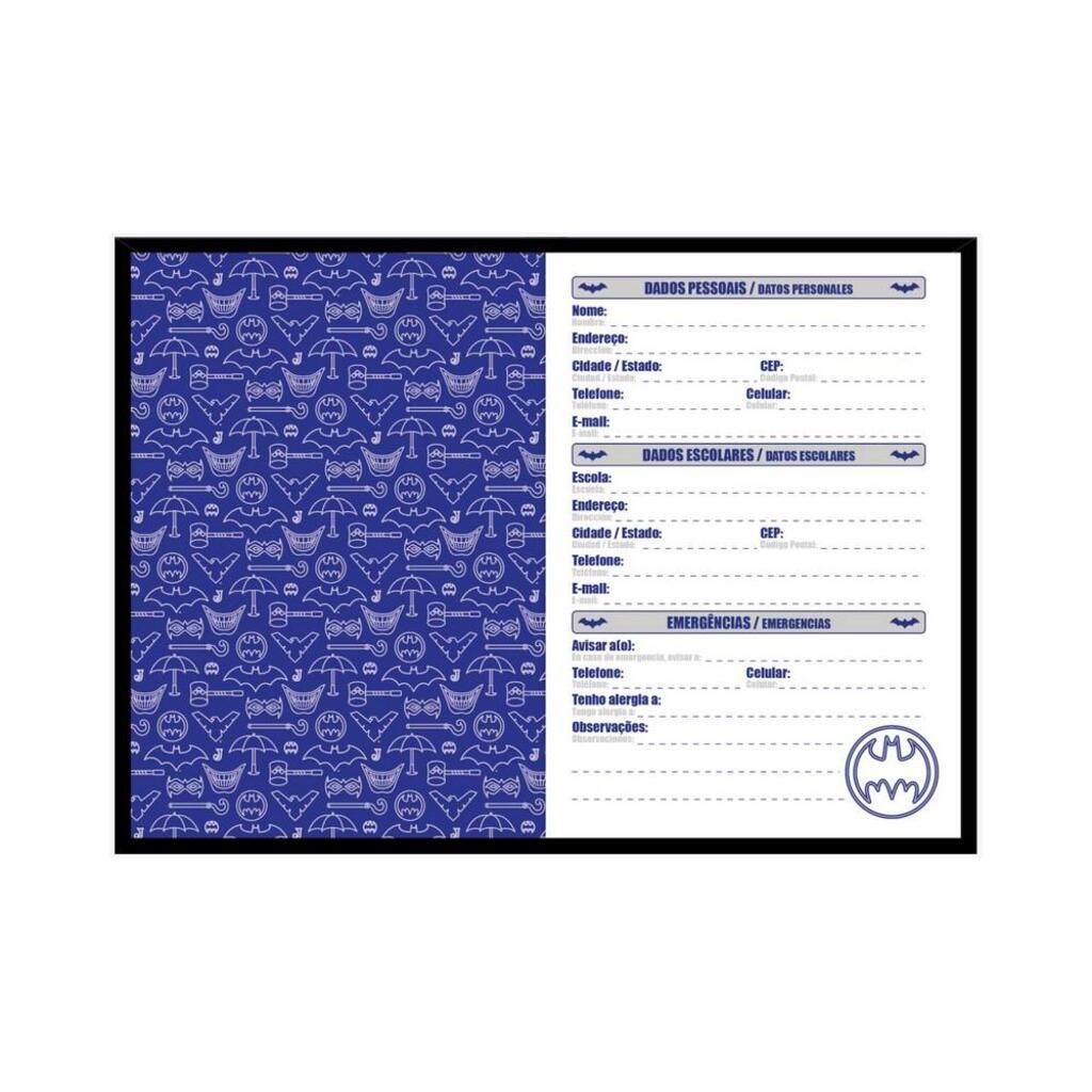 Agenda Escolar Permanente 105x148mm 96 Folhas Batman Preto - Foroni - 54.7669-0