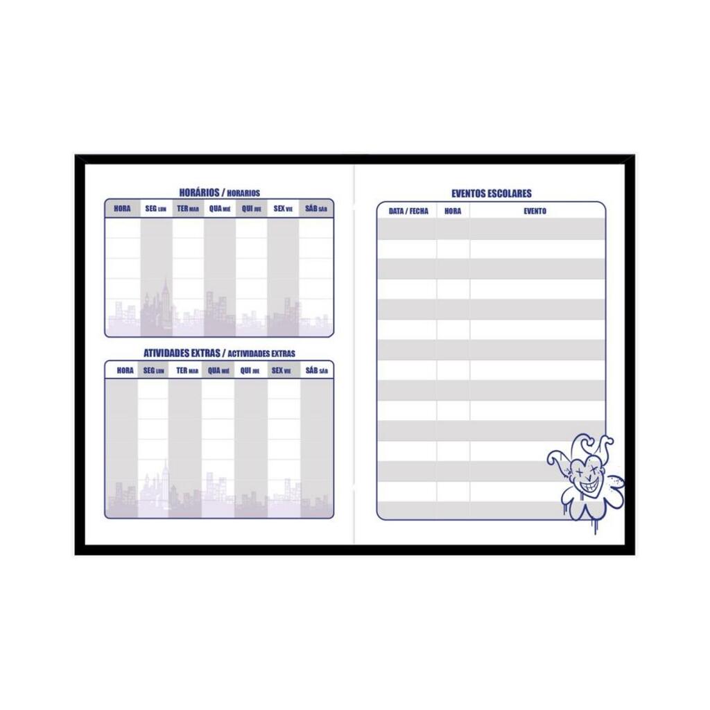 Agenda Escolar Permanente 105x148mm 96 Folhas Batman Preto - Foroni - 54.7669-0