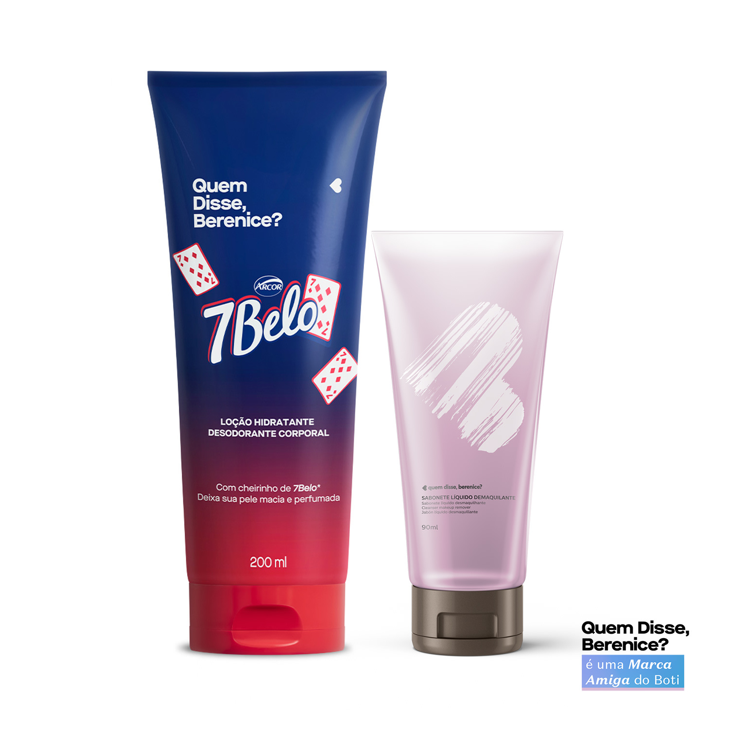 Combo Sabonete Líquido Demaquilante 90ml + Loção Corporal 7Belo 200ml