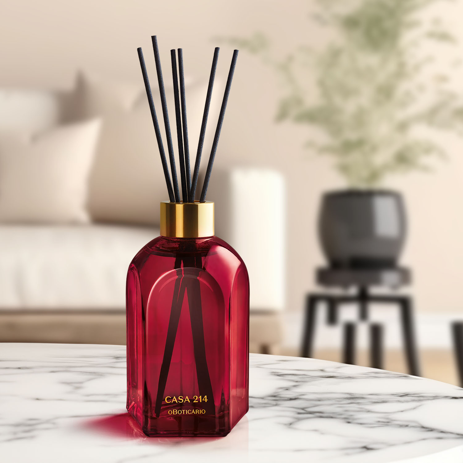 Difusor de Ambiente com Varetas Casa 214 Gardênia Imperial 250ml