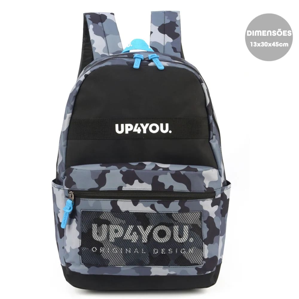 Mochila Costa Luxcel Up4you Laptop Grande Azul Camuflada