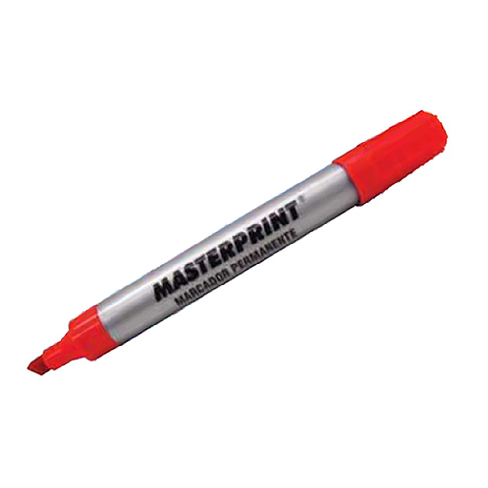 Caneta Marcador Permanente 4,5mm Caixa 12 Unidade Vermelho Masterprint MP615