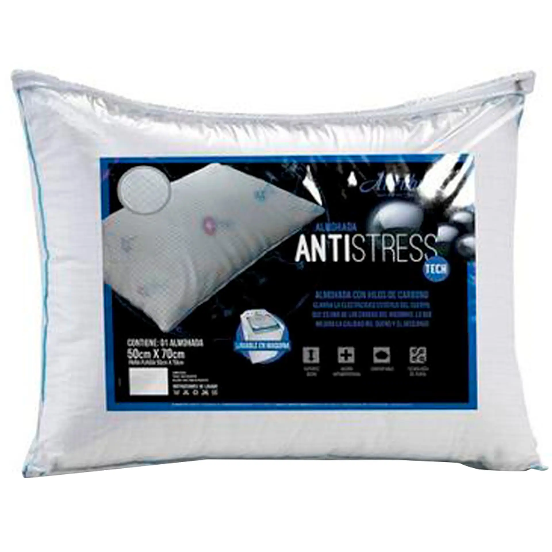 Travesseiro Altenburg Poliéster Suporte Médio Antistress - Branco