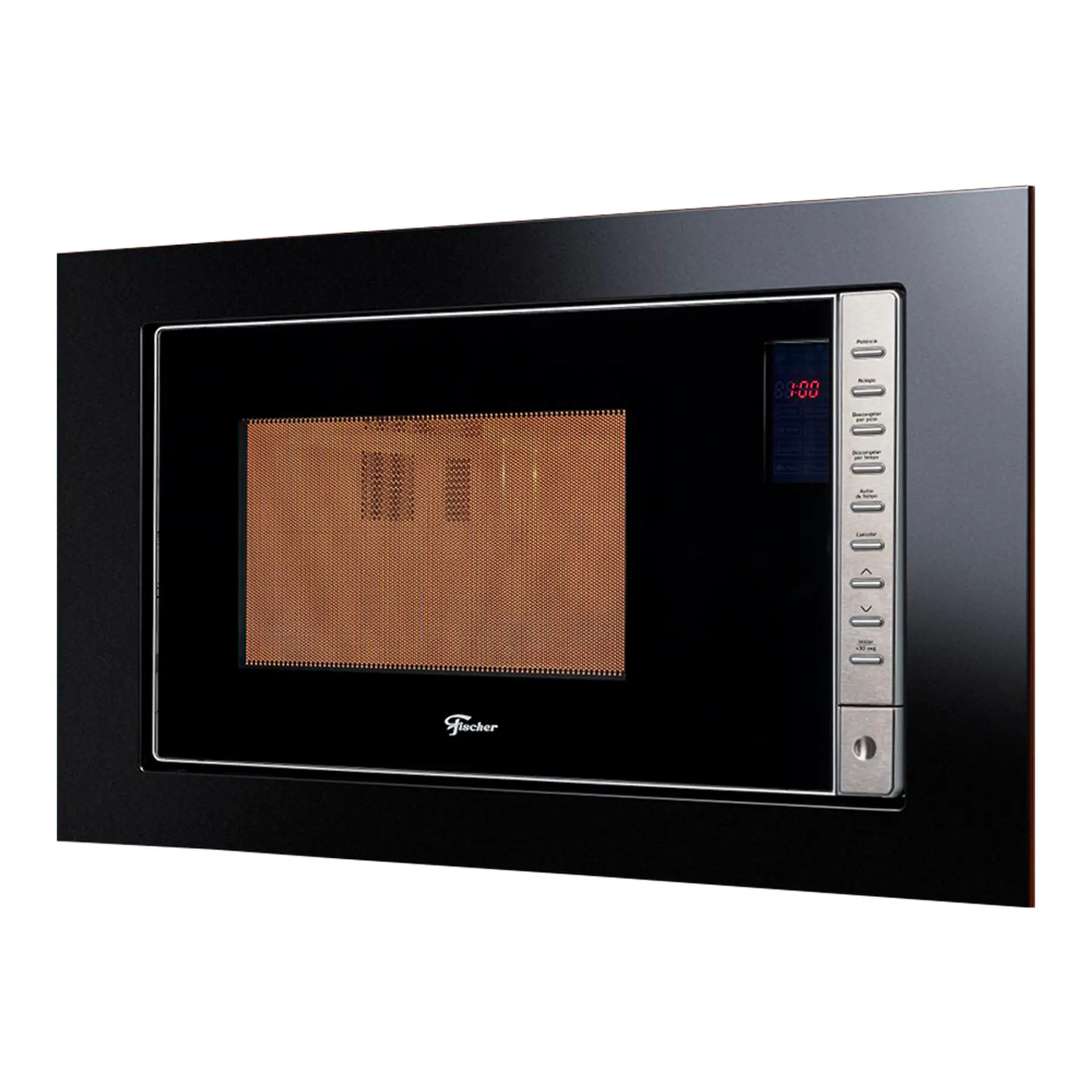 Micro-Ondas de Embutir Fischer Fit Line 25L 900W Descongelamento por Peso - Preto - 110 Volts