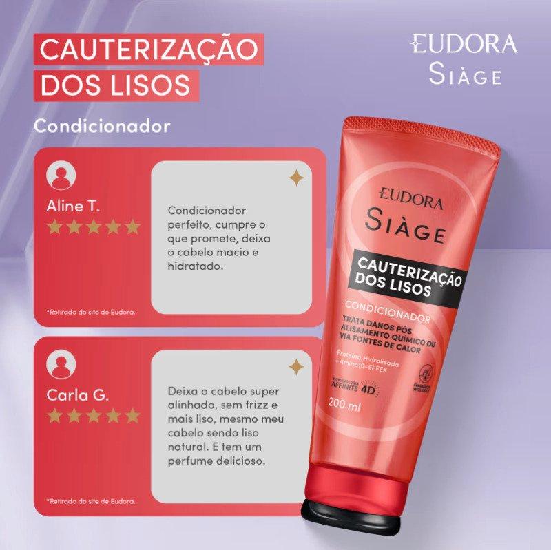 Condicionador Siàge Cauterização dos Lisos 200ml Eudora