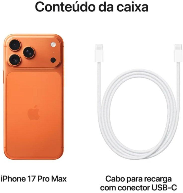 Apple iPhone 17 Pro Max 1 TB Laranja Cósmico 5G