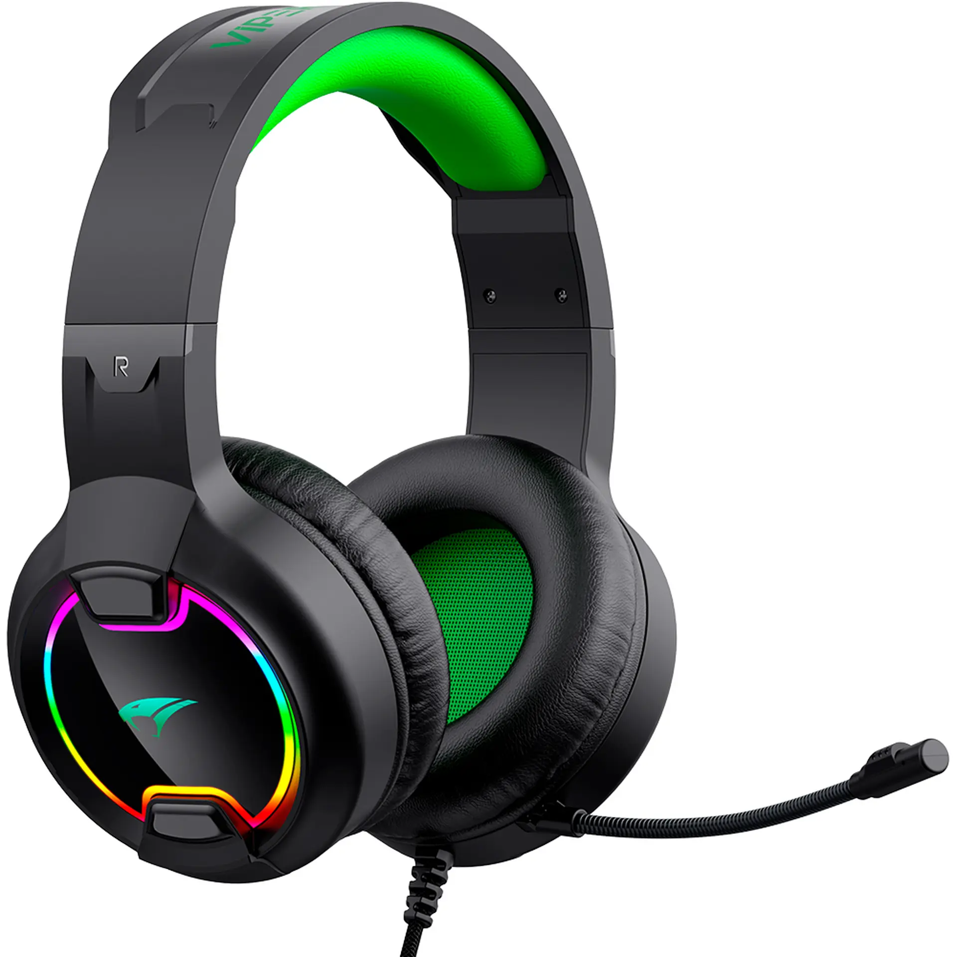 Headset Gamer Viper Pro Mamba com Microfone Removível - Preto/Verde