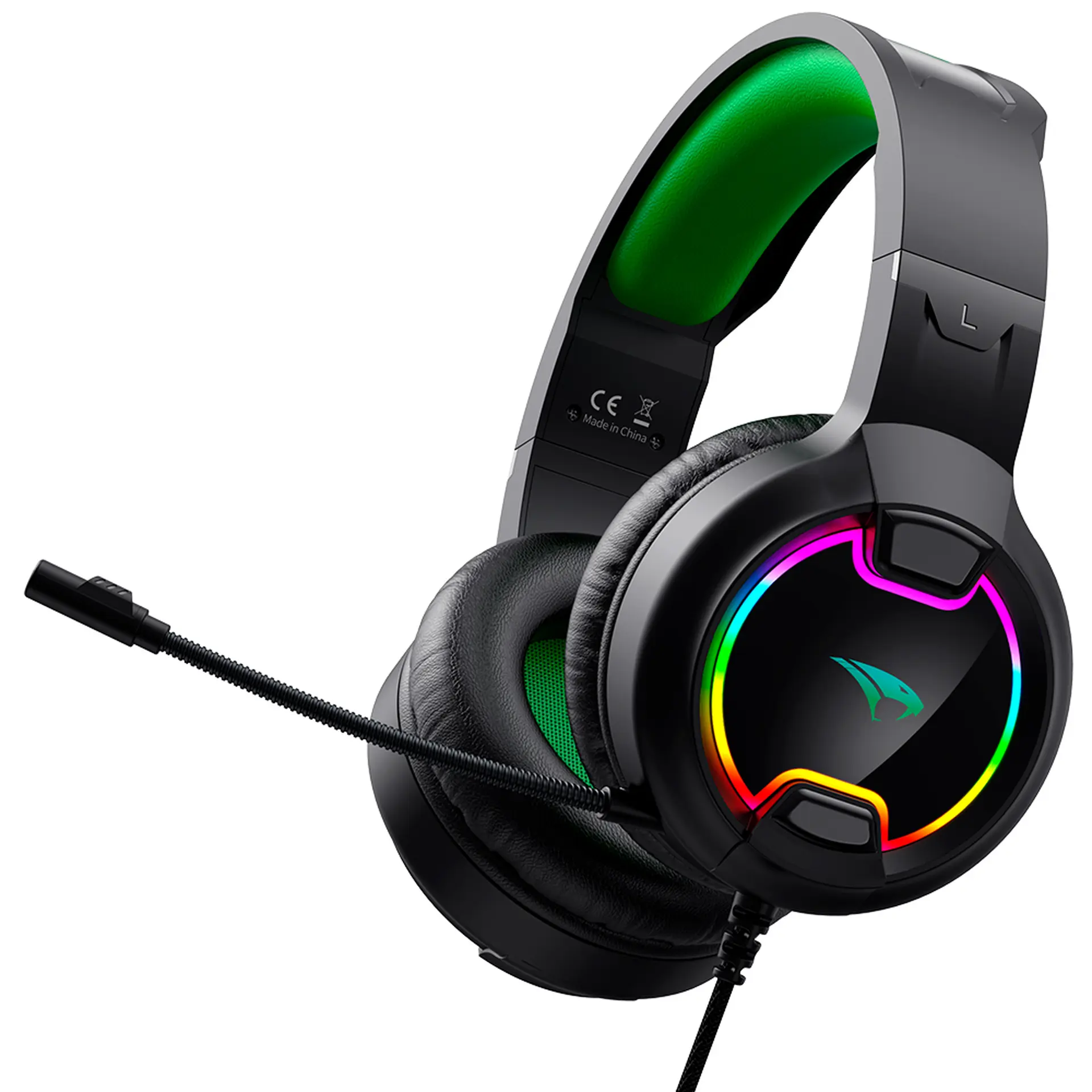 Headset Gamer Viper Pro Mamba com Microfone Removível - Preto/Verde