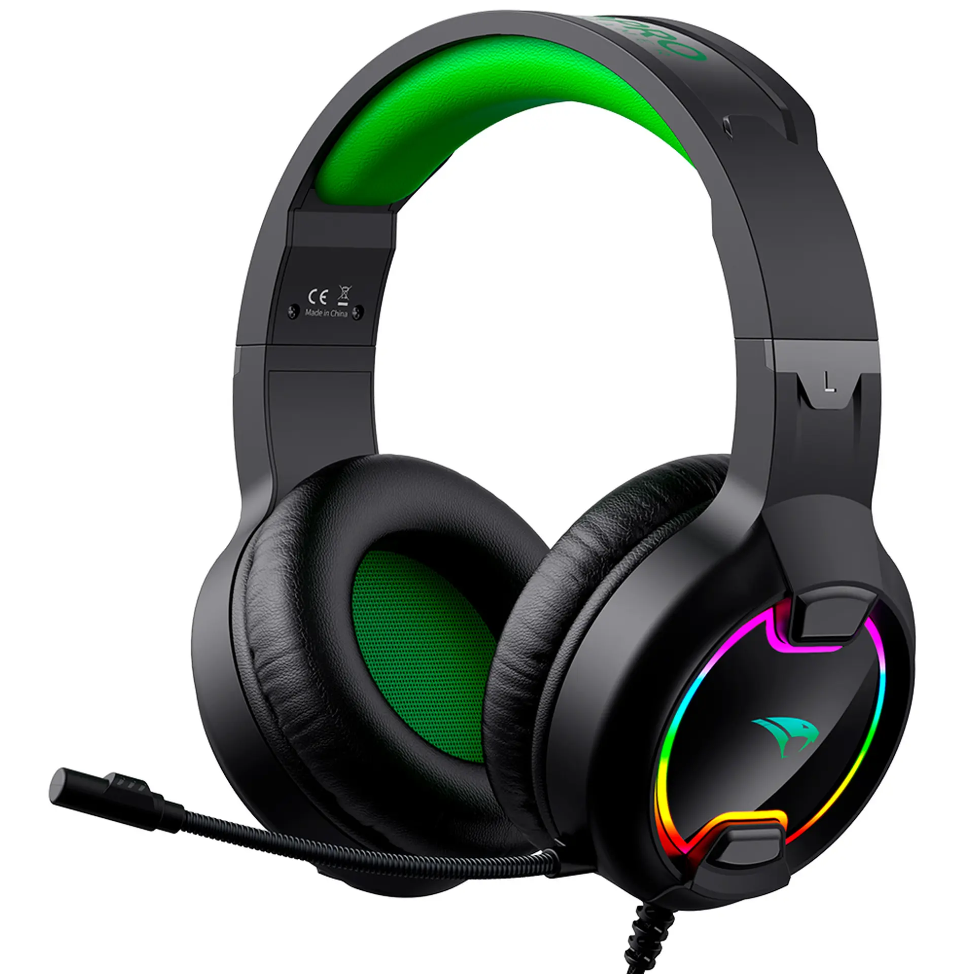 Headset Gamer Viper Pro Mamba com Microfone Removível - Preto/Verde