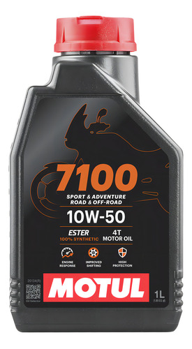 Óleo Para Motor de Moto MOTUL 7100 10W-50 4T 1L 104097