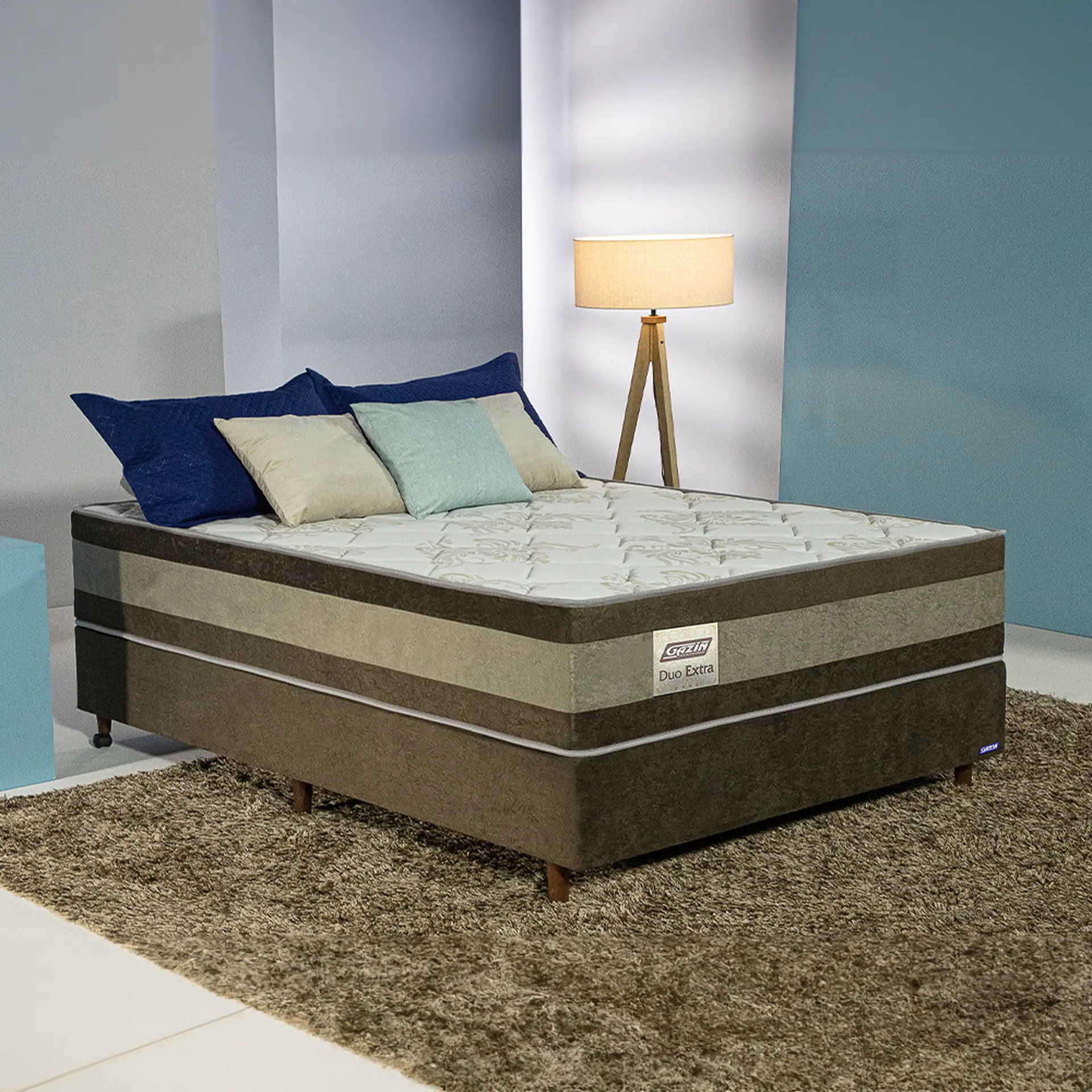 Colchão Cama Box Gazin Espuma Casal Misto Duo Extra 138x188