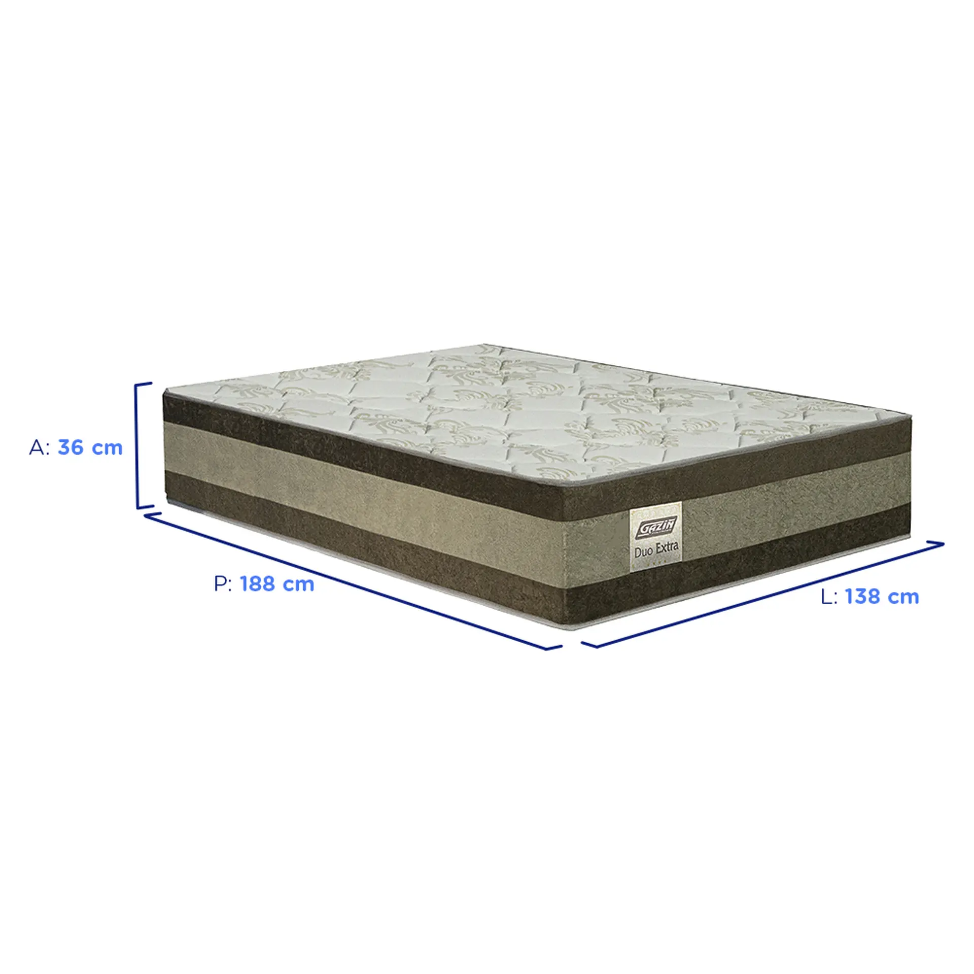 Colchão Cama Box Gazin Espuma Casal Misto Duo Extra 138x188