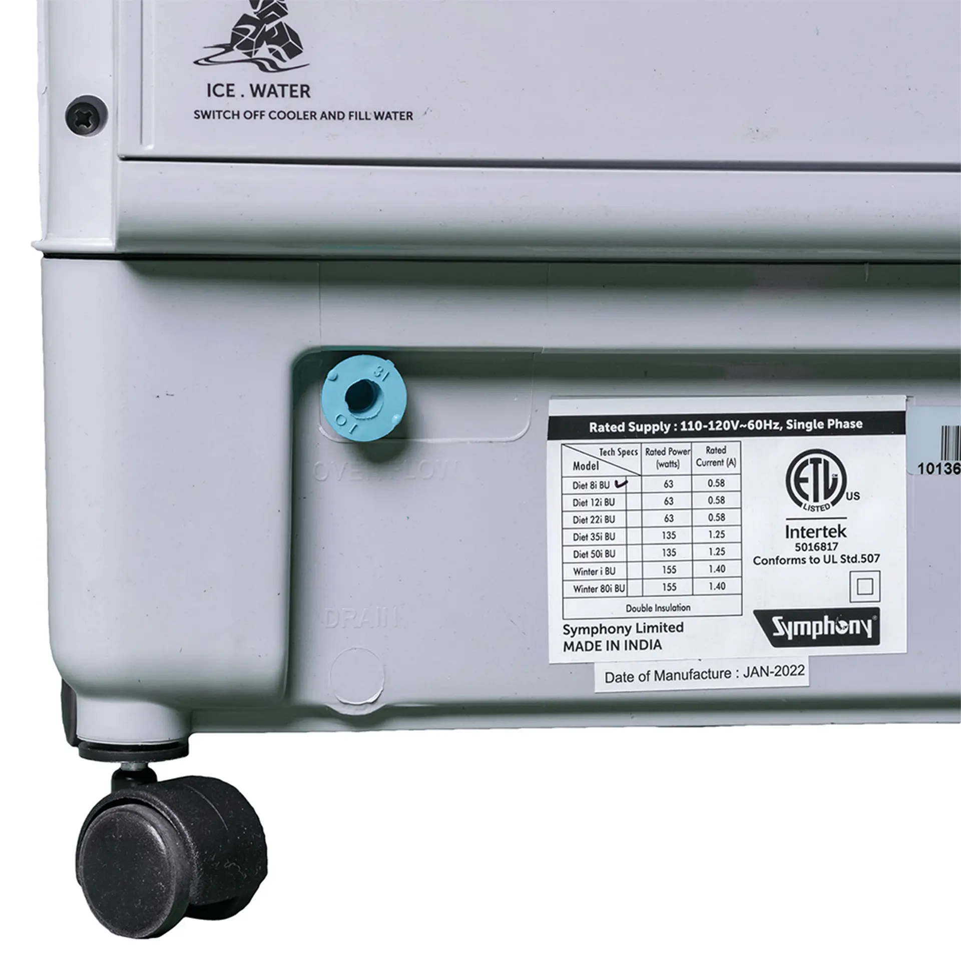 Climatizador de Ar Portátil Symphony Diet 22i 22L 3 Velocidades - Cinza - 220 Volts