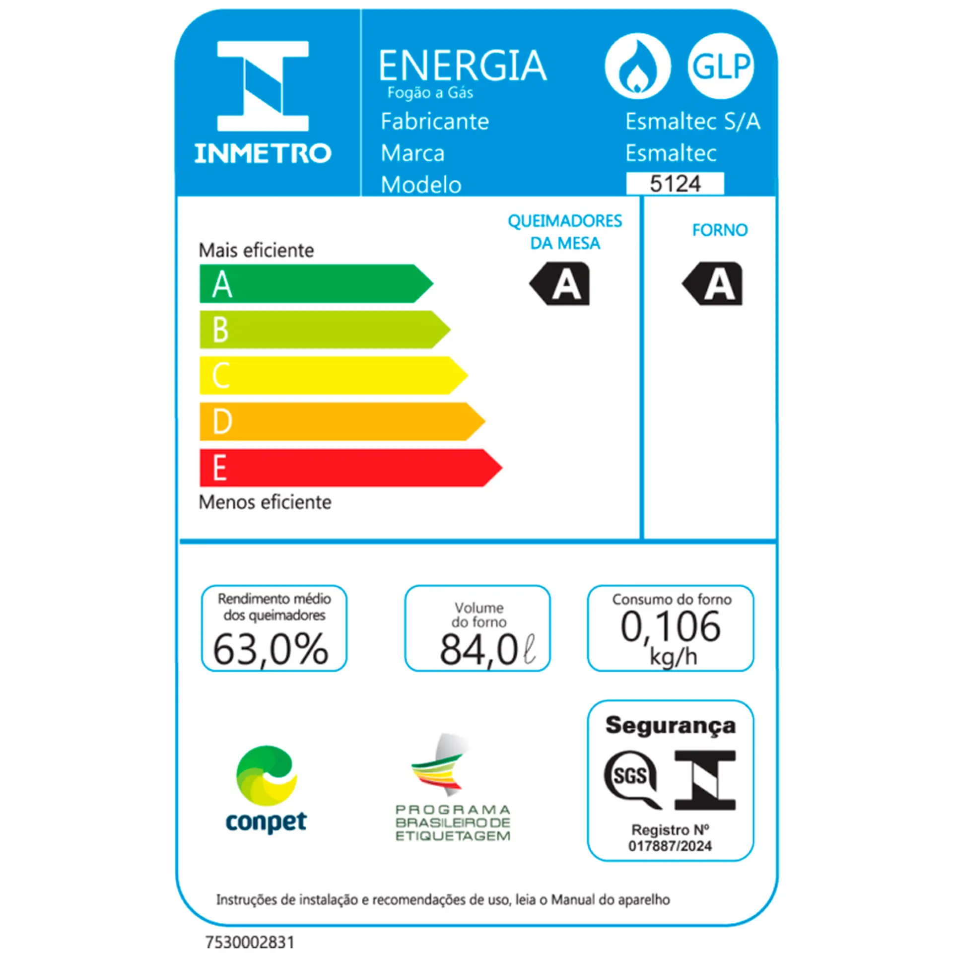 Fogão Esmaltec Ideal Pop 5 Bocas Manual Mesa Aço Inox - Preto